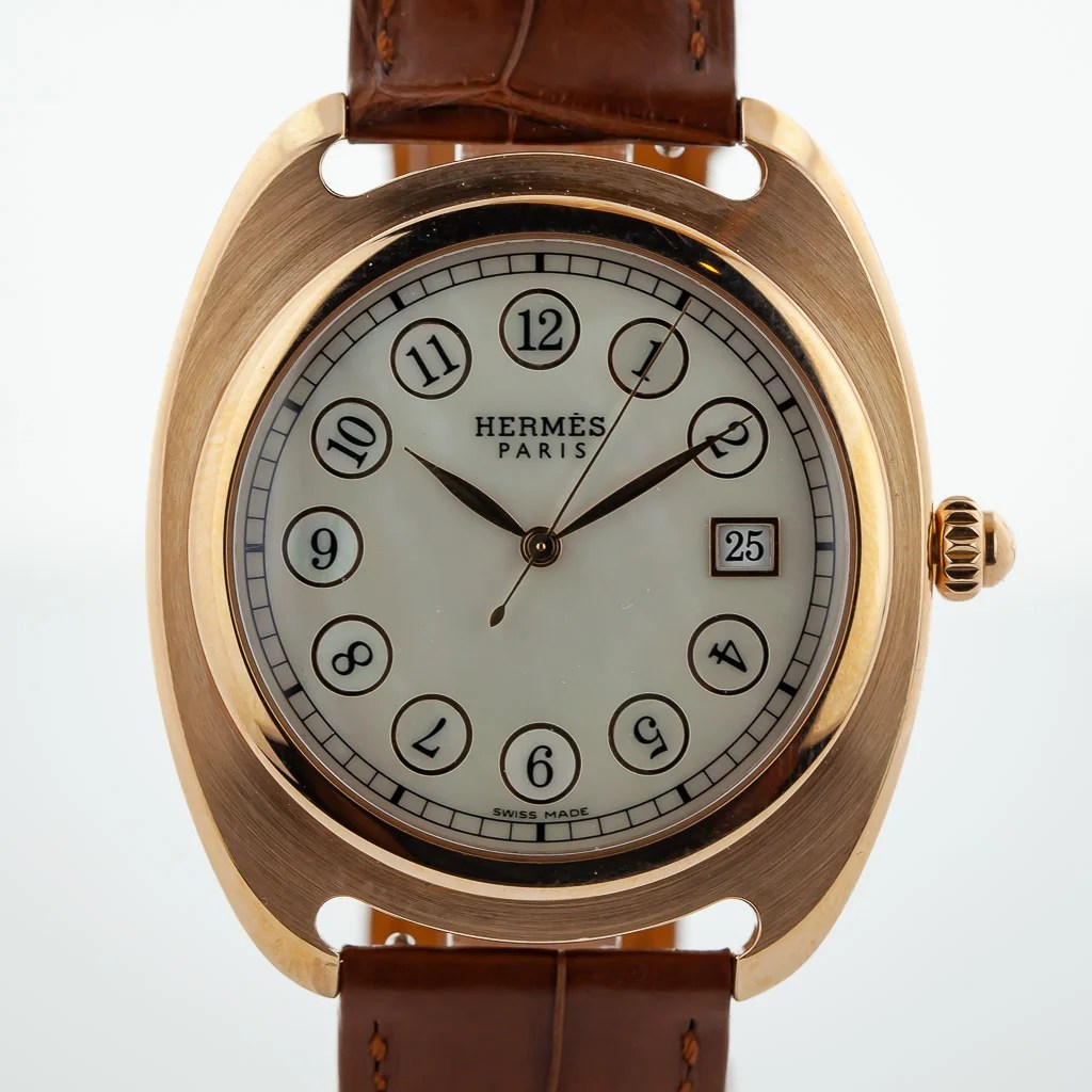 Hermes Dressage, Ref DR1.770, Men's, 18K Rose Gold, MOP Dial, 75th