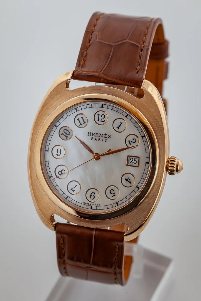 HIMEKO様エルメス Hermes Dressage, Ref DR1.770, Men's, 18K Rose Gold, MOP Dial, 75th