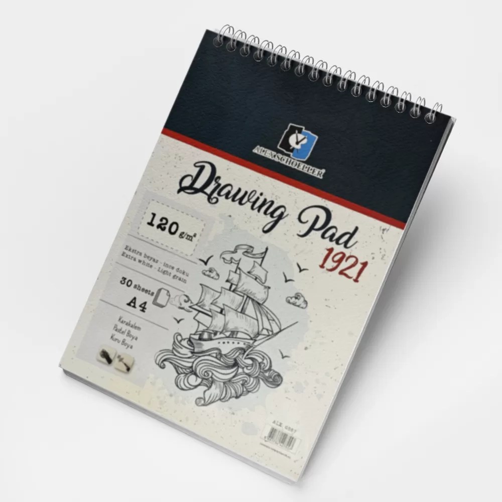00123498x49a8s4x98a498 Alex Schoelller Drawing Pad - A4 - 120g - 30 Sheets - Image 1