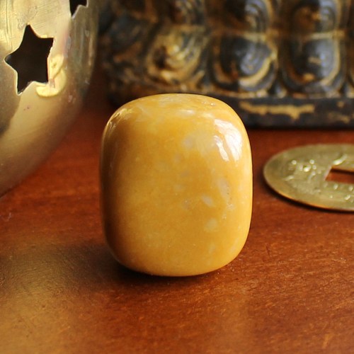 Yellow Jade Tumble Stone Yellow Jade Tumble Stone