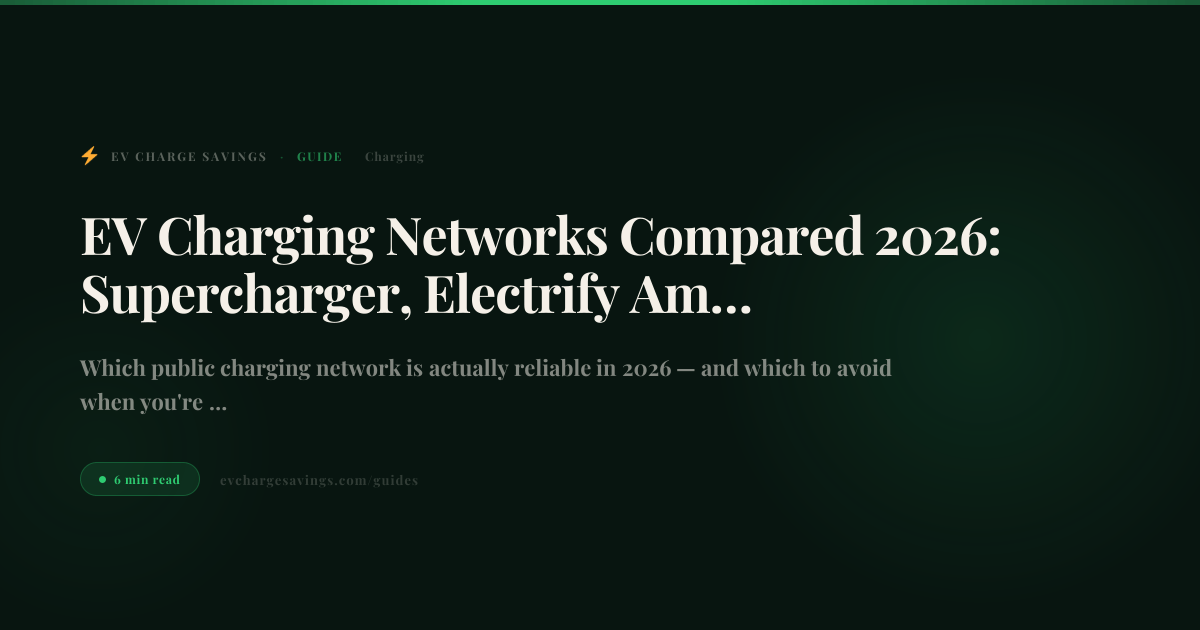 EV Charging Networks Compared 2026 Electrify America Opengraph Image