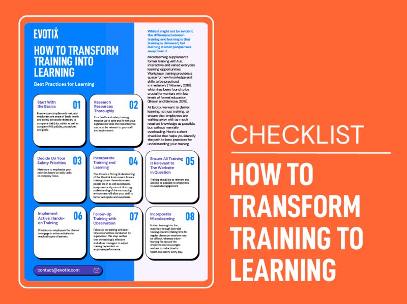 How To Transform Training Into Learning Checklist - Best Sunset Pictures in Full HD
