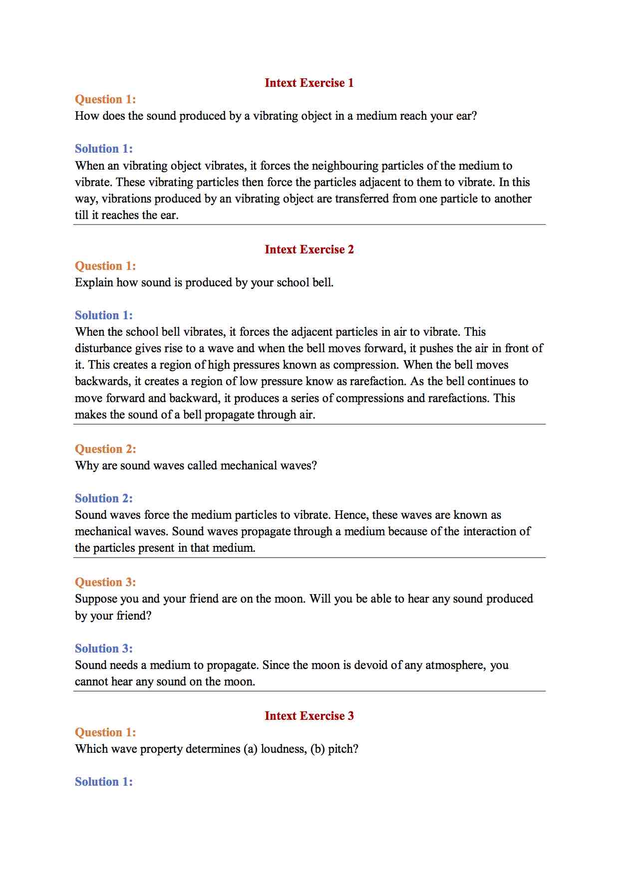 ncert solution for 9 class science chapter 12 sound