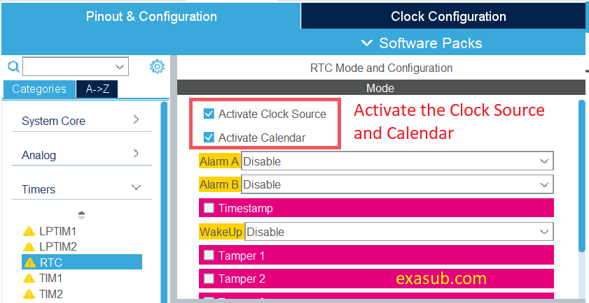 How to Read RTC of STM32L476G-DISCO – EXASUB