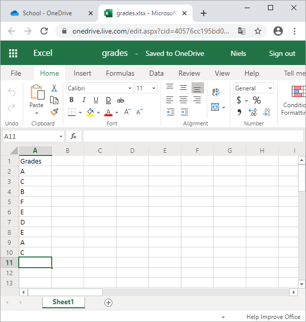 Excel online free