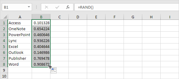 Select all the numbers, go to the data tab > data tools group, . Randomize A List In Excel In Easy Steps