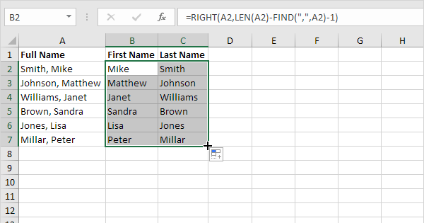 Here's a shortcut that displays all the formulas in the. Separate Strings In Excel In Easy Steps