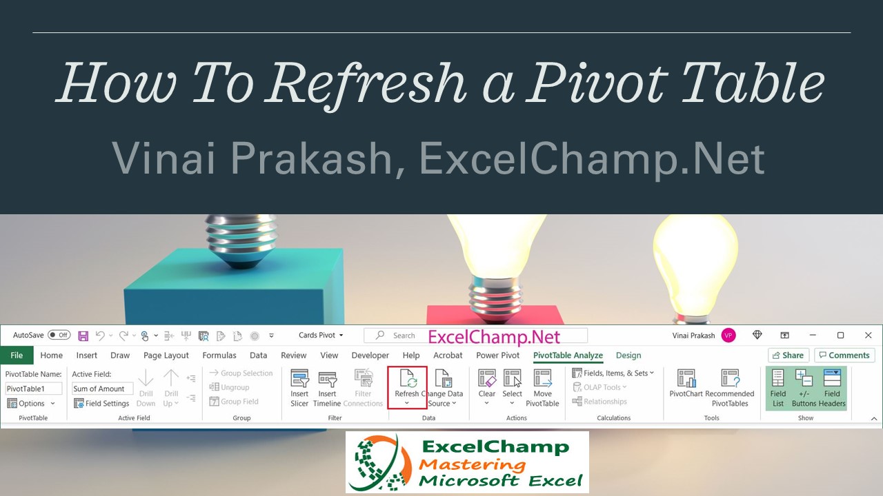How to Refresh Pivot Table in Excel Manually or Automatically
