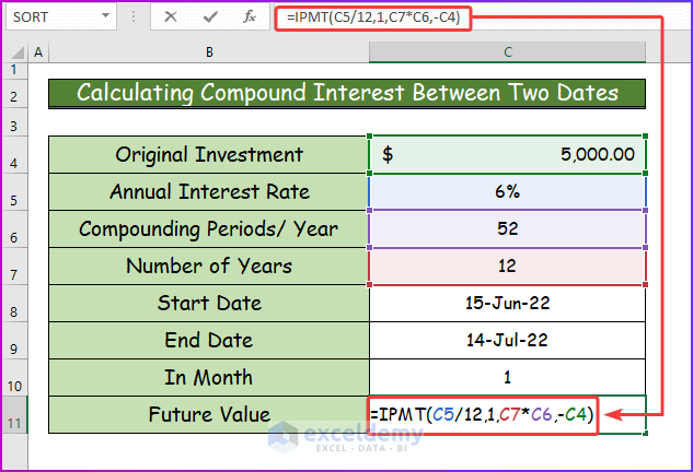 How to Use Compound Interest Formula in Excel (4 Easy Ways) (19) How to Use Compound Interest Formula in Excel (4 Easy Ways) (19)