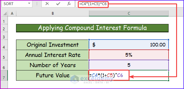 How to Use Compound Interest Formula in Excel (4 Easy Ways) (2) How to Use Compound Interest Formula in Excel (4 Easy Ways) (2)