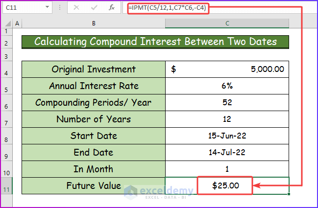 How to Use Compound Interest Formula in Excel (4 Easy Ways) (20) How to Use Compound Interest Formula in Excel (4 Easy Ways) (20)