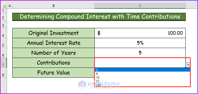 How to Use Compound Interest Formula in Excel (4 Easy Ways) (9) How to Use Compound Interest Formula in Excel (4 Easy Ways) (9)