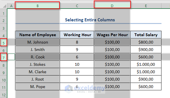 How to select multiple cells in excel (7 useful methods)
