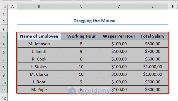 How to select multiple cells in excel (7 useful methods)