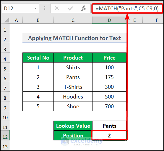 How to Use MATCH Function in Excel? - ExcelDemy (6) How to Use MATCH Function in Excel? - ExcelDemy (6)