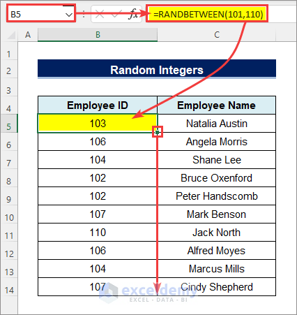 How To Use Randbetween Function In Excel 5 Ideal Examples