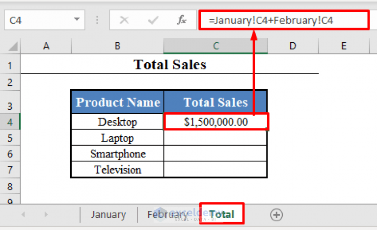 How to reference worksheet name in formula in excel (3 easy ways)