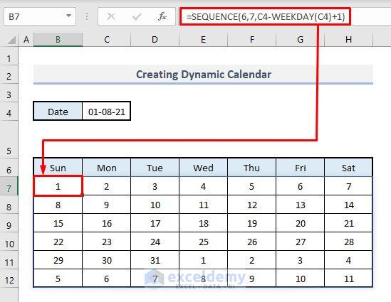 Dynamic Calendar In Excel Using Sequence Function Advanced Ms Excel - Perfect Full HD Colorful Patterns | Free Download