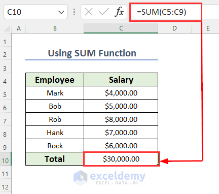 How To Add Multiple Cells In Excel (7 Easy Ways) - ExcelDemy