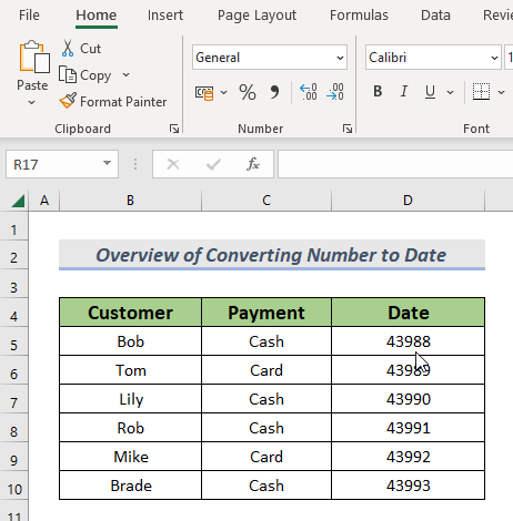 How To Convert Number To Date In Excel (6 Methods) - ExcelDemy