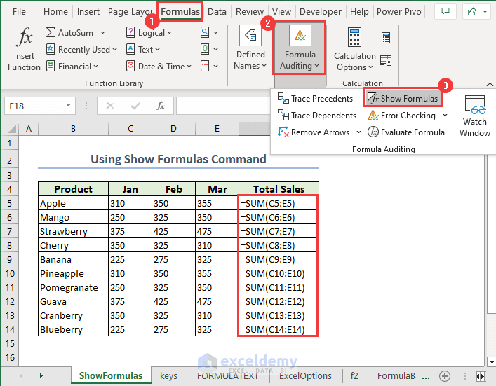 Excel Tutorial How To Display Formulas In The Worksheet In Excel - Retina Gradient Images for Desktop