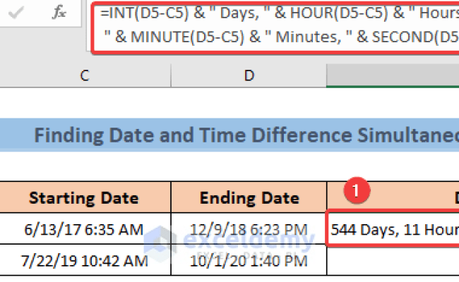 Calculate Time Difference Between Two Dates And Times In Excel - Printable Forms Free Online