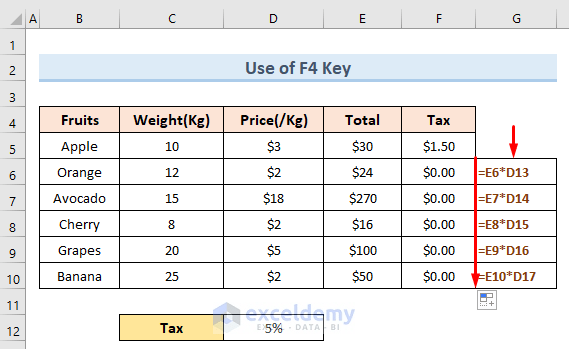 How to Keep a Cell Fixed in Excel Formula (4 Easy Ways) - ExcelDemy (3) How to Keep a Cell Fixed in Excel Formula (4 Easy Ways) - ExcelDemy (3)