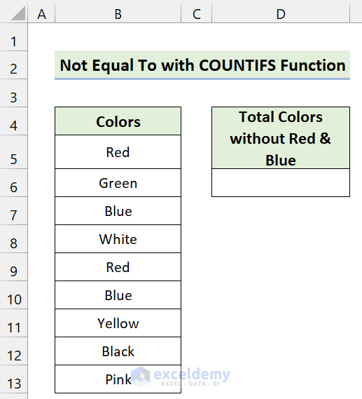 'Not Equal to' Operator in Excel (With 5 Examples) - ExcelDemy (12) 'Not Equal to' Operator in Excel (With 5 Examples) - ExcelDemy (12)