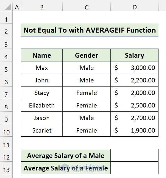 'Not Equal to' Operator in Excel (With 5 Examples) - ExcelDemy (15) 'Not Equal to' Operator in Excel (With 5 Examples) - ExcelDemy (15)