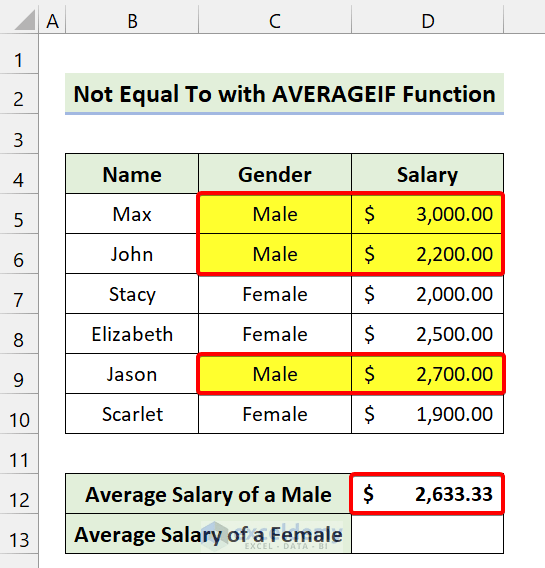 'Not Equal to' Operator in Excel (With 5 Examples) - ExcelDemy (17) 'Not Equal to' Operator in Excel (With 5 Examples) - ExcelDemy (17)