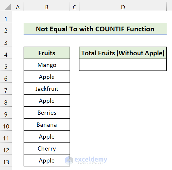 'Not Equal to' Operator in Excel (With 5 Examples) - ExcelDemy (9) 'Not Equal to' Operator in Excel (With 5 Examples) - ExcelDemy (9)