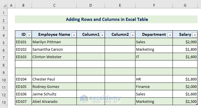 How To Add Rows And Columns In Excel 4 Easy Methods - Artistic Geometric Picture - 4K