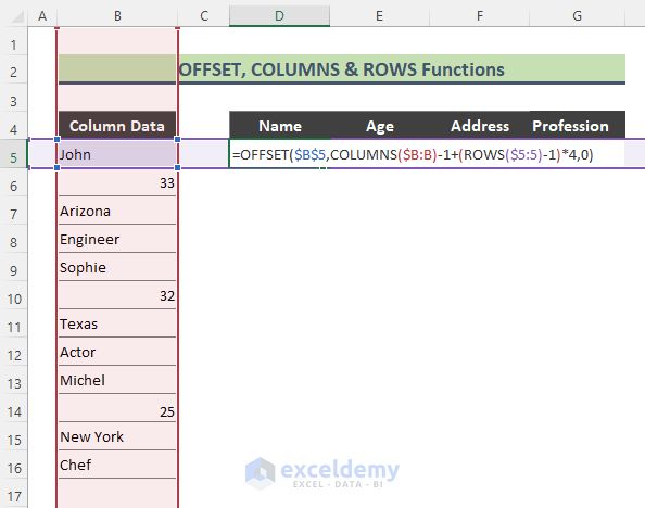 How To Convert Single Columns To Rows In Excel With Formulas 4 Methods - Landscape Design Collection - Desktop Quality