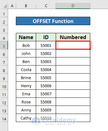 How to Make a Numbered List in Excel (8 Methods) - ExcelDemy (16) How to Make a Numbered List in Excel (8 Methods) - ExcelDemy (16)