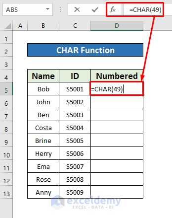 How to Make a Numbered List in Excel (8 Methods) - ExcelDemy (26) How to Make a Numbered List in Excel (8 Methods) - ExcelDemy (26)