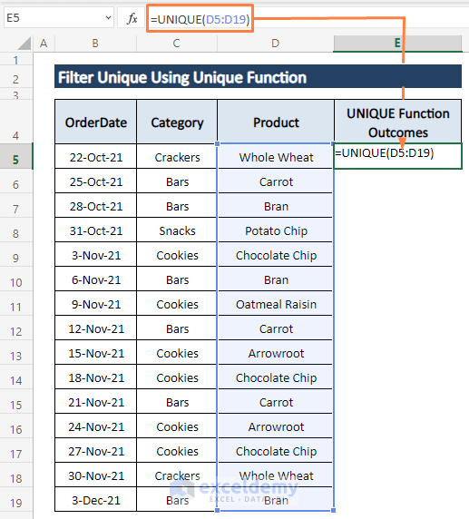 How To Filter Unique Values In Excel 8 Easy Ways ExcelDemy 2022 