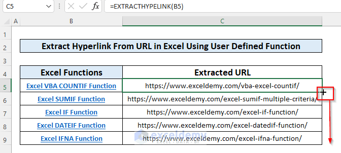 How To Extract Hyperlink From URL In Excel (3 Methods) - ExcelDemy