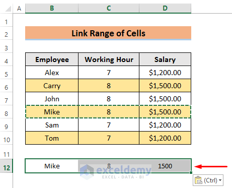 How To Link Cells In Same Excel Worksheet (4 Quick Ways) - ExcelDemy