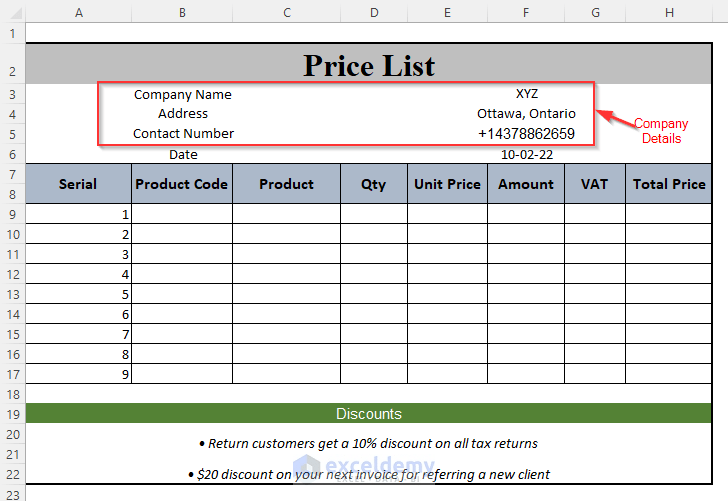 How to Make a Price List in Excel (Step by Step Guidelines) - ExcelDemy (3) How to Make a Price List in Excel (Step by Step Guidelines) - ExcelDemy (3)