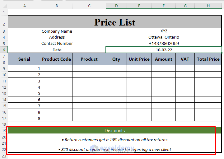 How to Make a Price List in Excel (Step by Step Guidelines) - ExcelDemy (5) How to Make a Price List in Excel (Step by Step Guidelines) - ExcelDemy (5)