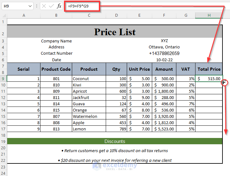 How to Make a Price List in Excel (Step by Step Guidelines) - ExcelDemy (19) How to Make a Price List in Excel (Step by Step Guidelines) - ExcelDemy (19)