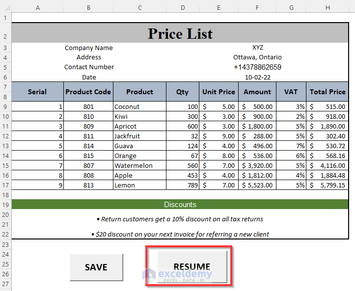 How to Make a Price List in Excel (Step by Step Guidelines) - ExcelDemy (33) How to Make a Price List in Excel (Step by Step Guidelines) - ExcelDemy (33)