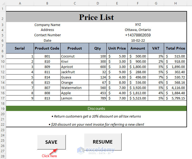 How to Make a Price List in Excel (Step by Step Guidelines) - ExcelDemy (34) How to Make a Price List in Excel (Step by Step Guidelines) - ExcelDemy (34)