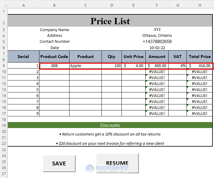 How to Make a Price List in Excel (Step by Step Guidelines) - ExcelDemy (39) How to Make a Price List in Excel (Step by Step Guidelines) - ExcelDemy (39)