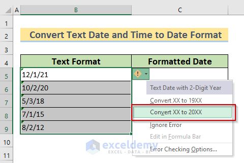 How To Convert Text Date And Time To Date Format In Excel 7 Methods - Premium City Wallpaper Gallery - 8K