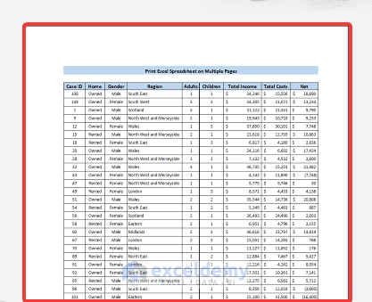 How To Print An Excel Spreadsheet On Multiple Pages (3 Methods) - ExcelDemy