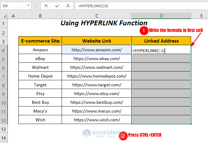 How To Activate Multiple Hyperlinks In Excel (4 Ways) - ExcelDemy