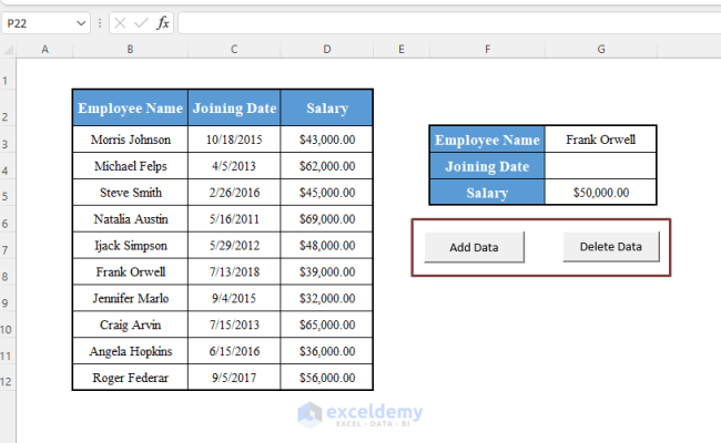 How To Create A Simple Database In Excel VBA - ExcelDemy
