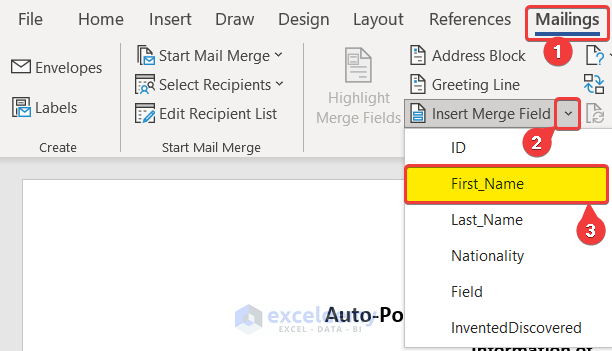How to Auto Populate Word Document from Excel (with Quick Steps) (8) How to Auto Populate Word Document from Excel (with Quick Steps) (8)