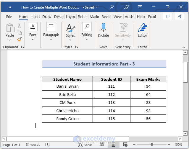 How To Create Multiple Word Documents From Excel (3 Easy Methods)